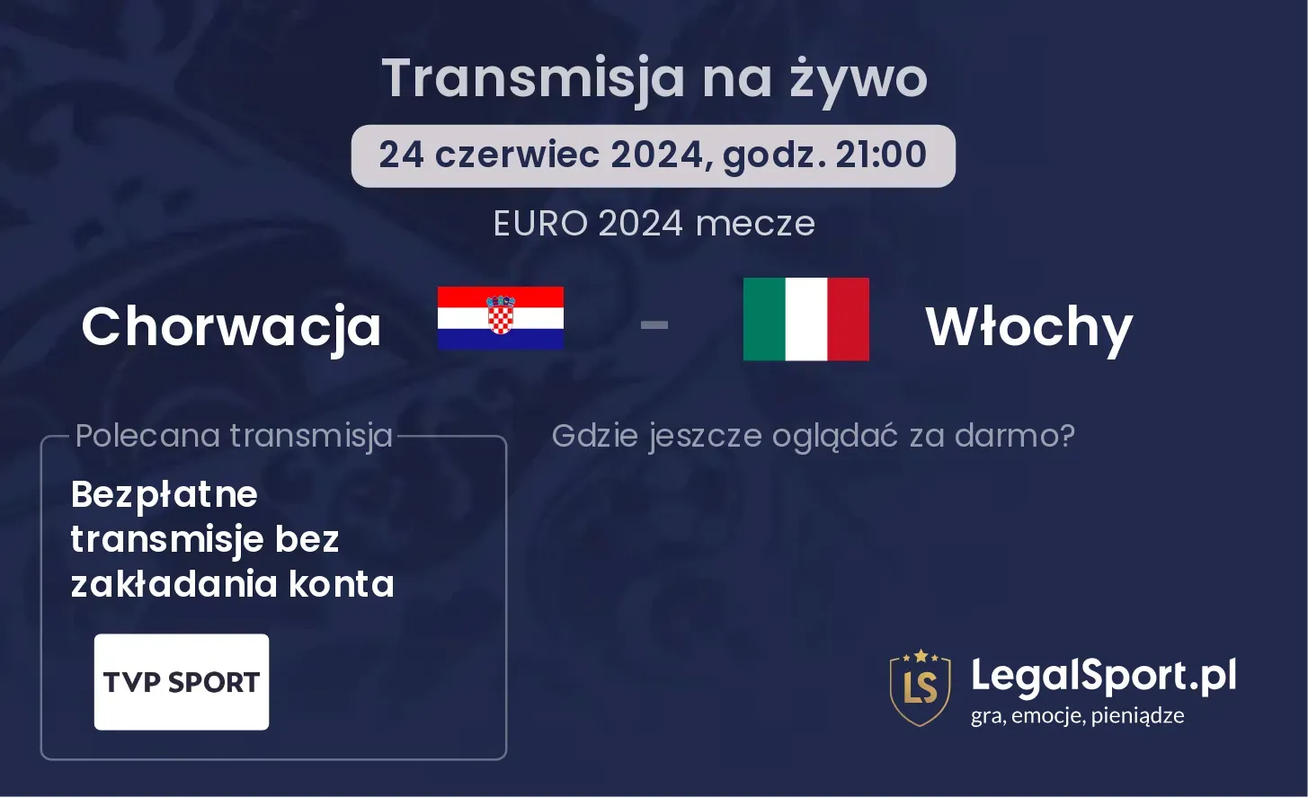 Chorwacja - Włochy transmisja na żywo