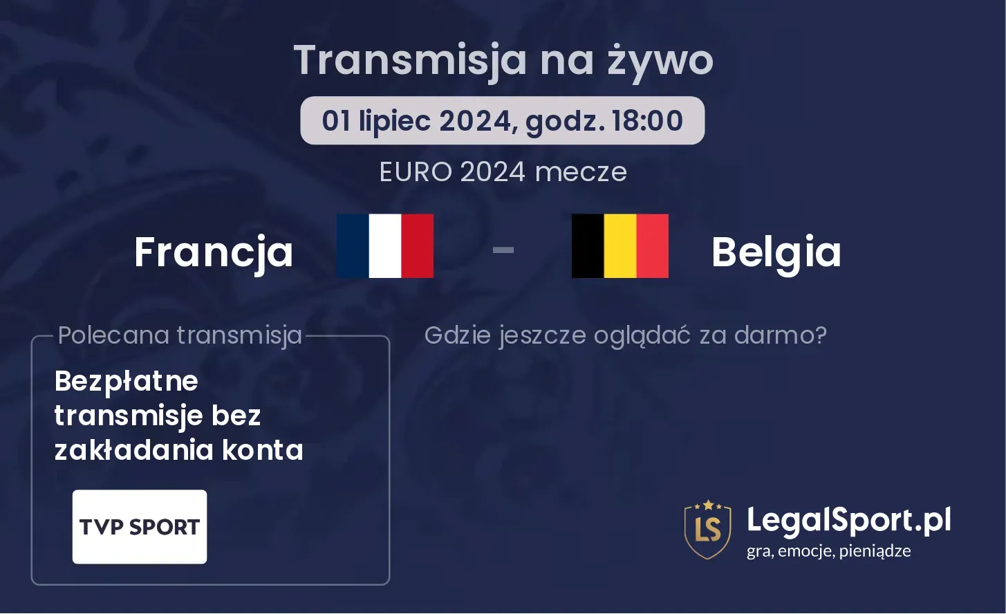 Francja - Belgia transmisja na żywo