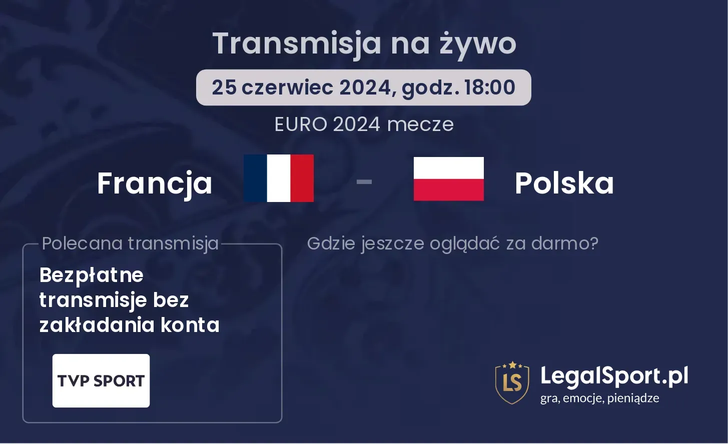 Francja - Polska transmisja na żywo