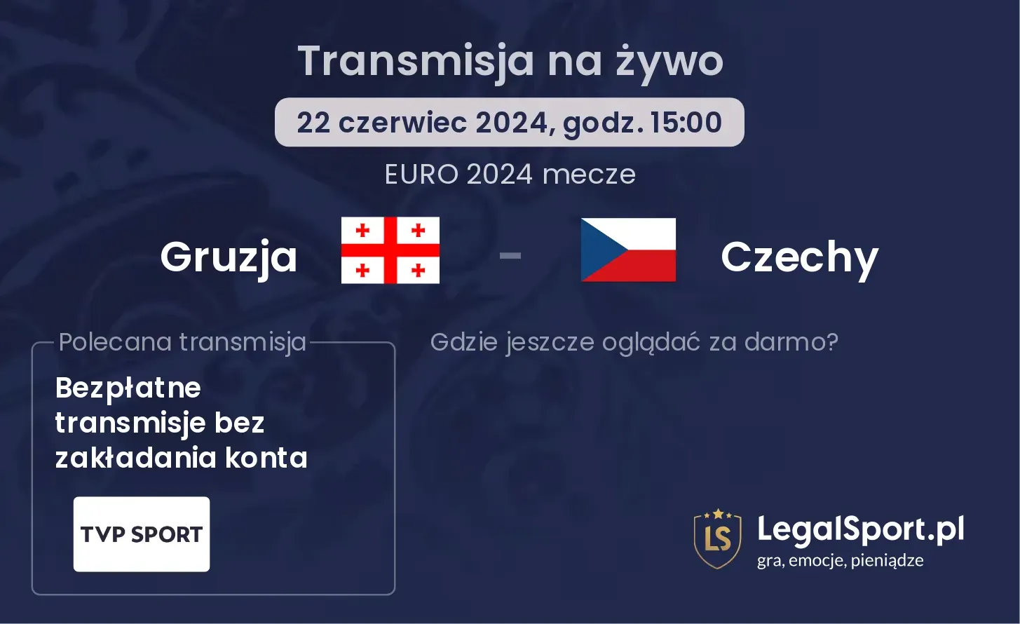 Gruzja - Czechy transmisja na żywo