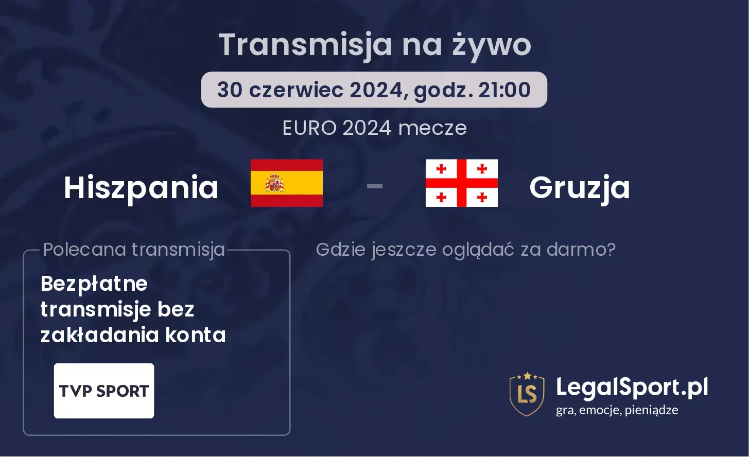 Hiszpania - Gruzja transmisja na żywo