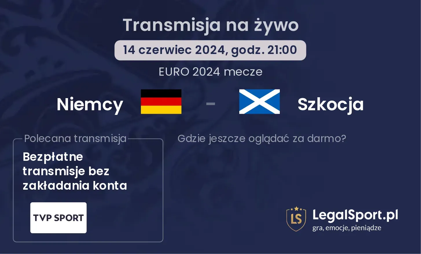 Niemcy - Szkocja transmisja na żywo