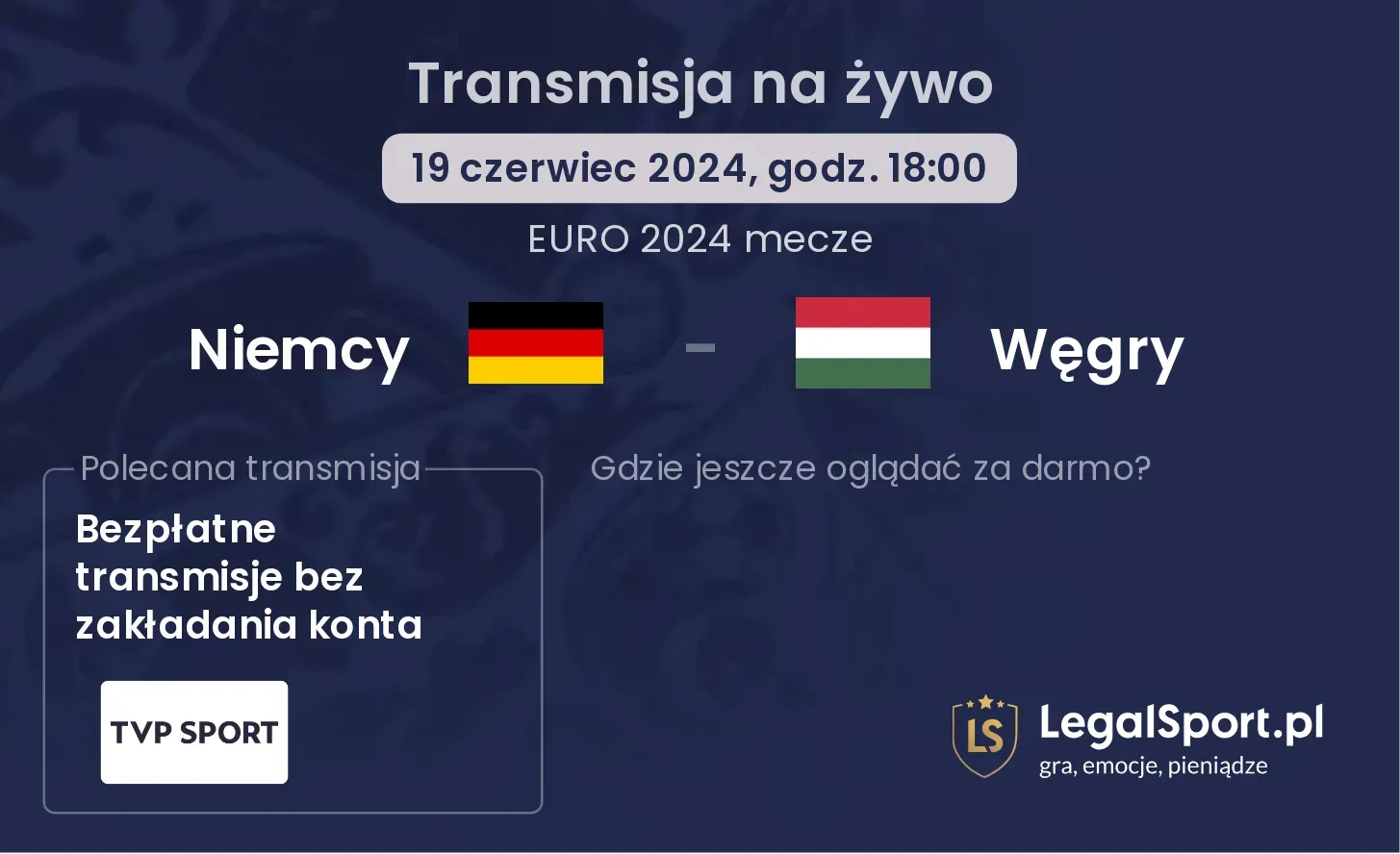 Niemcy - Węgry transmisja na żywo