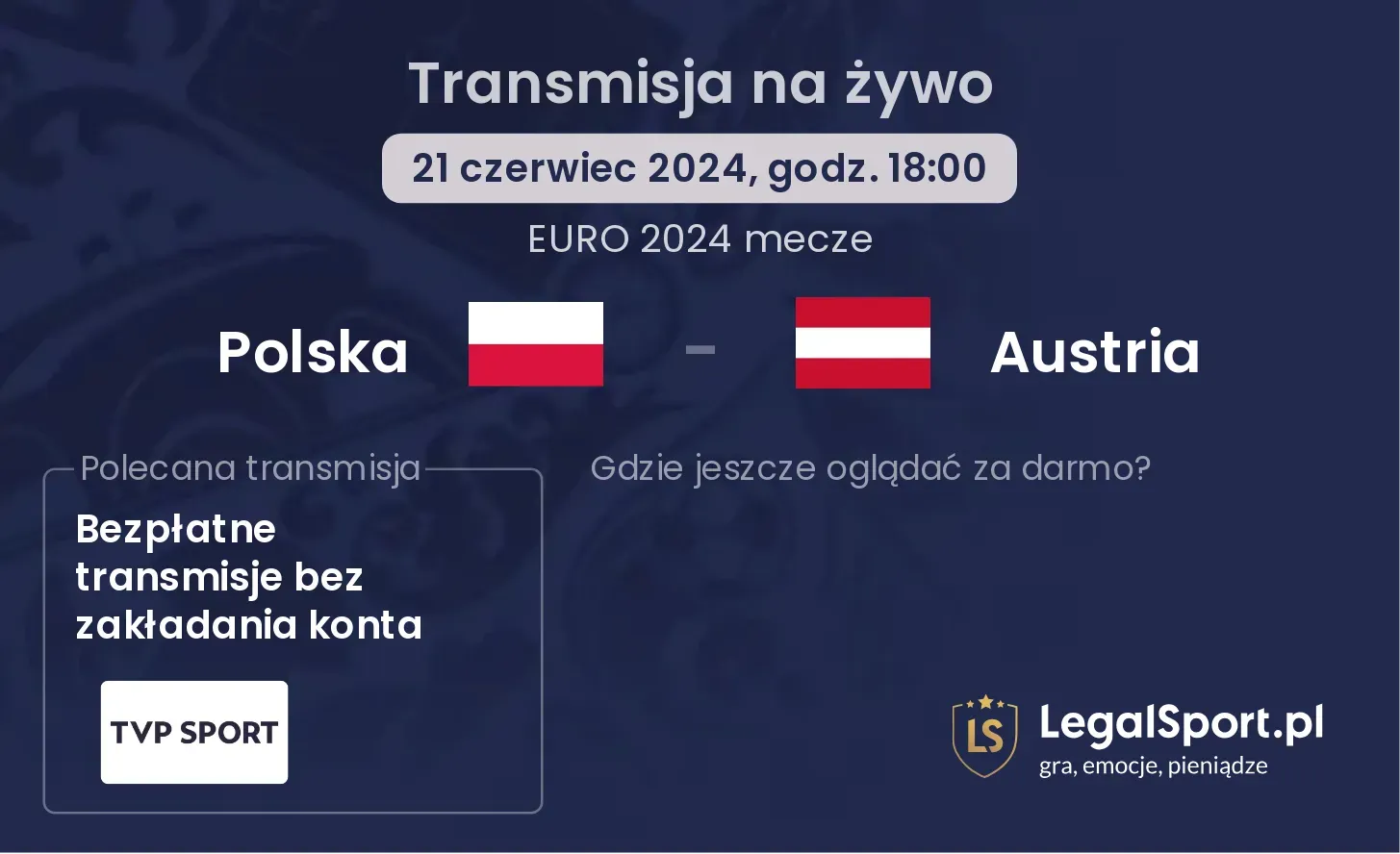 Polska - Austria transmisja na żywo