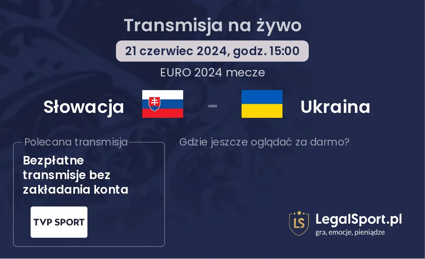 Słowacja - Ukraina transmisja na żywo