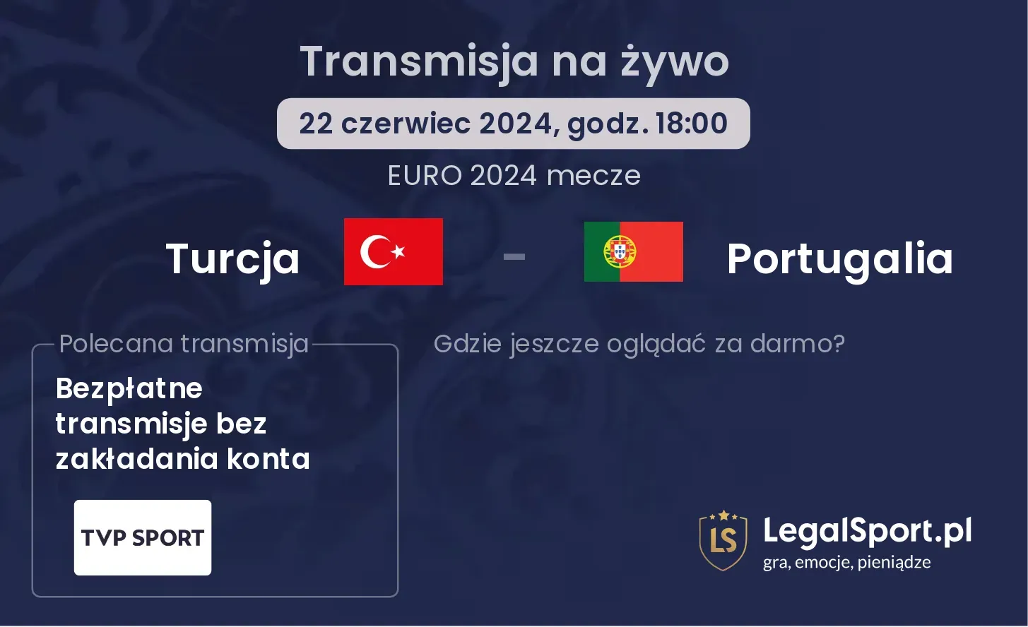 Turcja - Portugalia transmisja na żywo