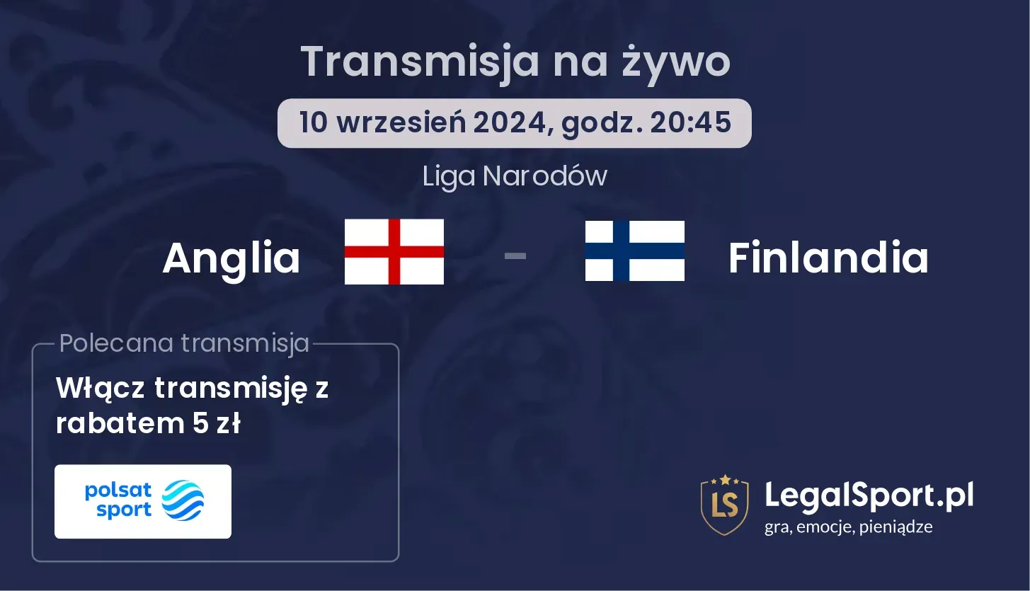 Anglia - Finlandia transmisja na żywo