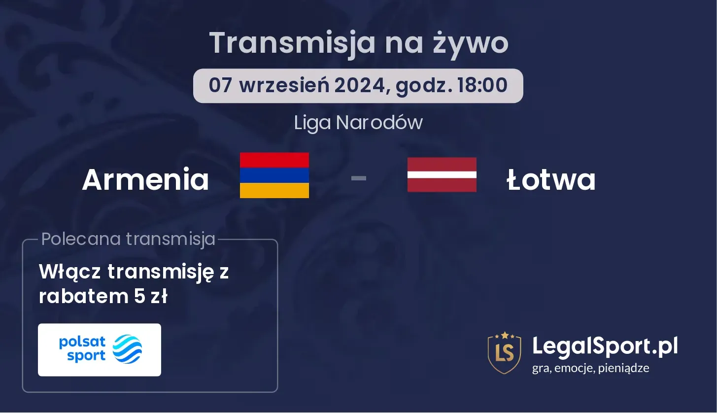 Armenia - Łotwa transmisja na żywo