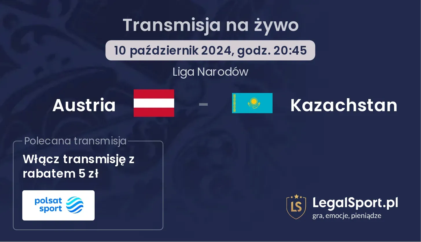 Austria - Kazachstan transmisja na żywo