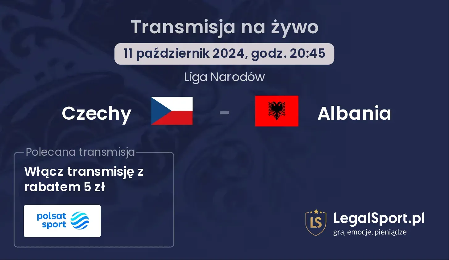 Czechy - Albania transmisja na żywo