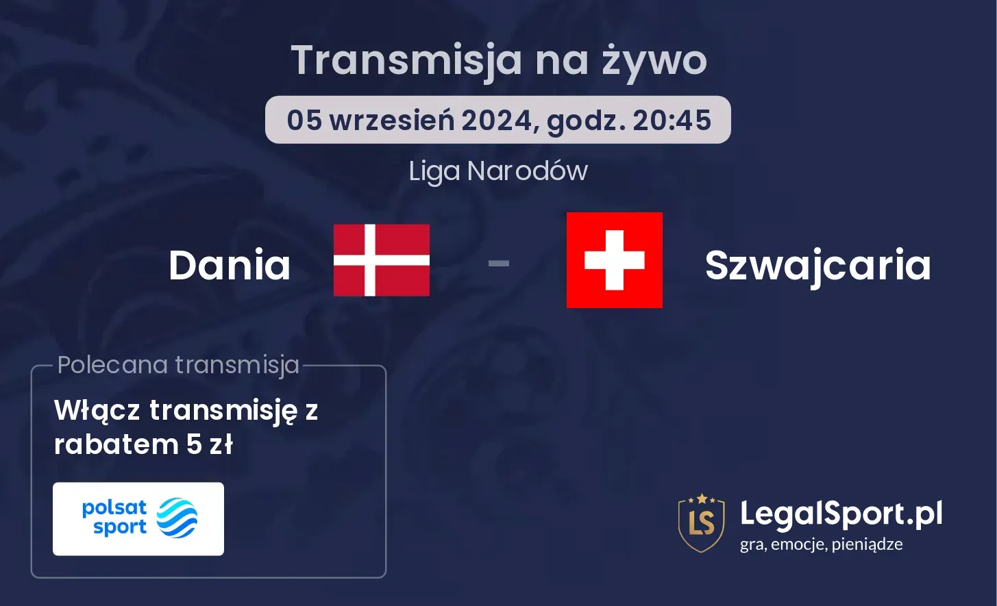 Dania - Szwajcaria transmisja na żywo