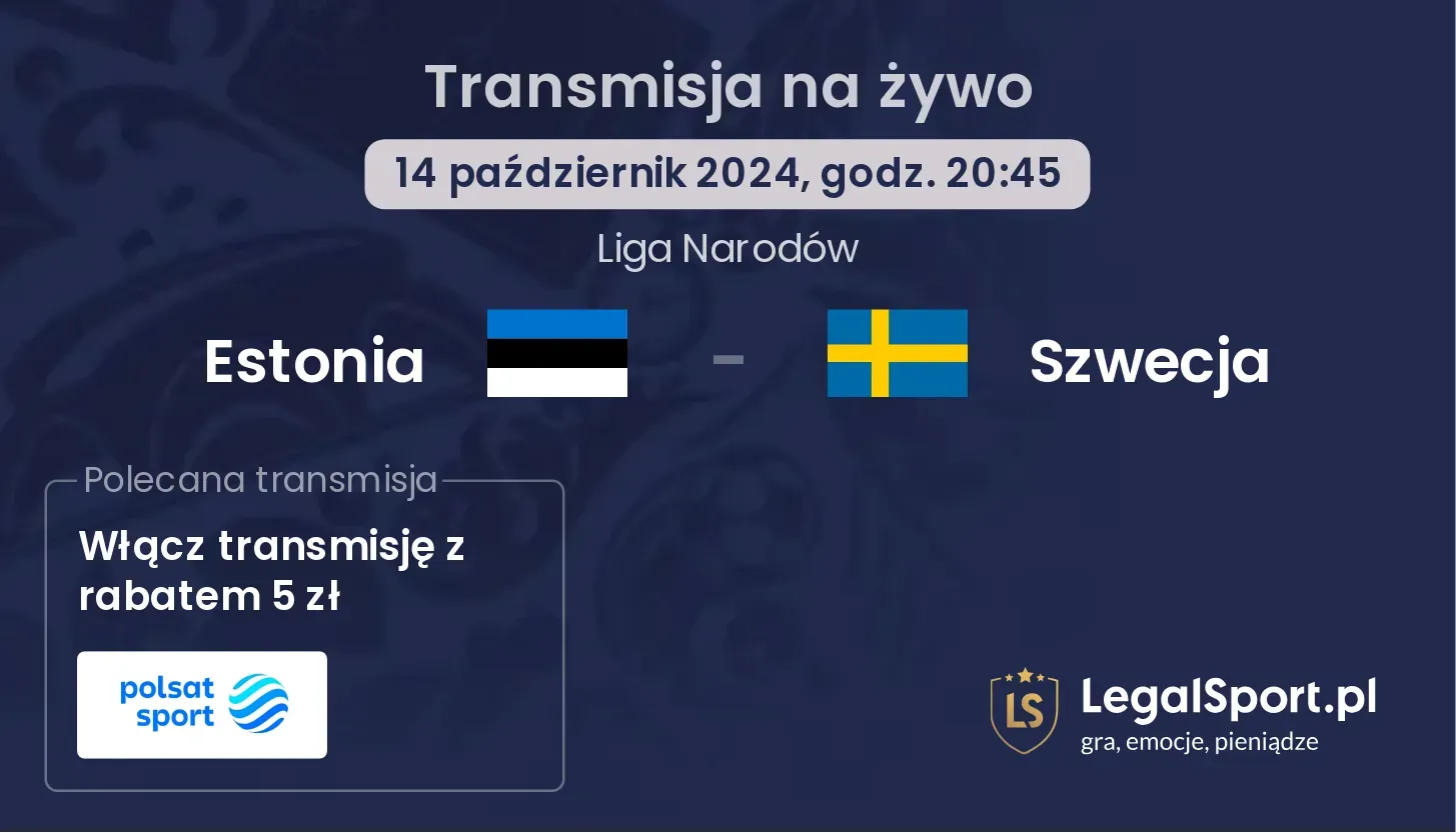 Estonia - Szwecja transmisja na żywo