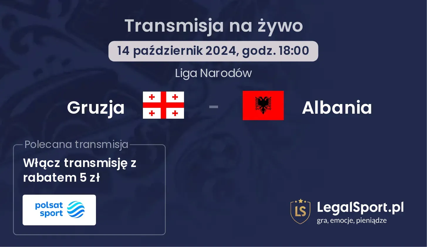 Gruzja - Albania transmisja na żywo