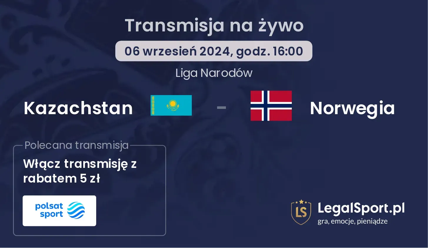 Kazachstan - Norwegia transmisja na żywo