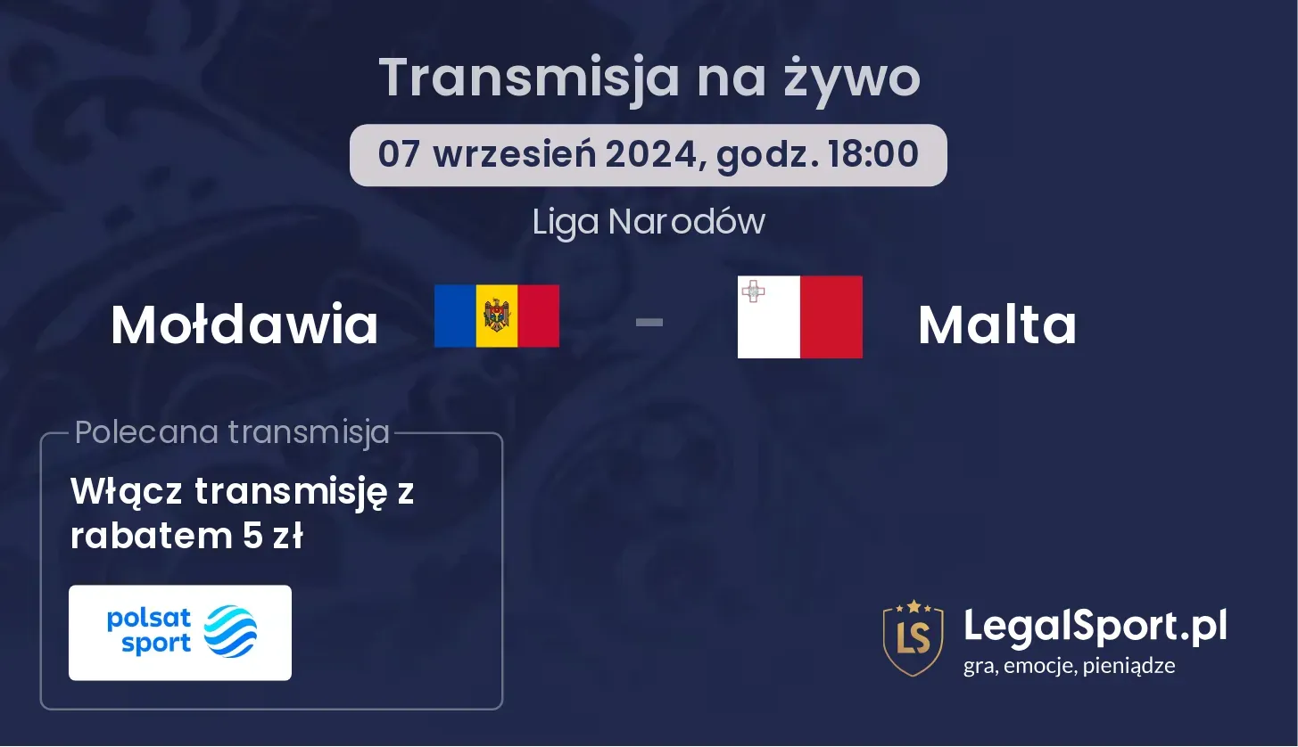 Mołdawia - Malta transmisja na żywo