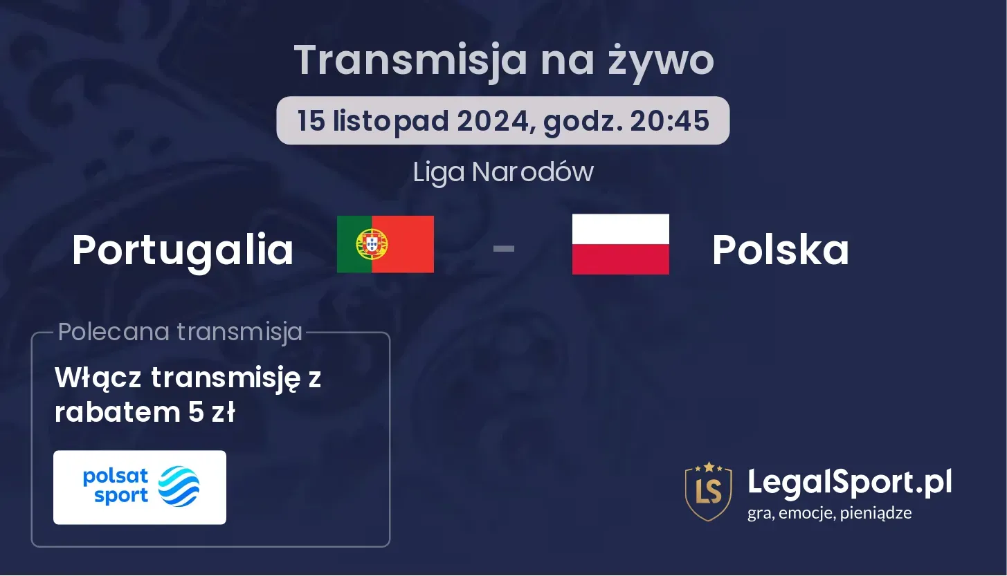 Portugalia - Polska gdzie oglądać? 15.11, godz. 20:45