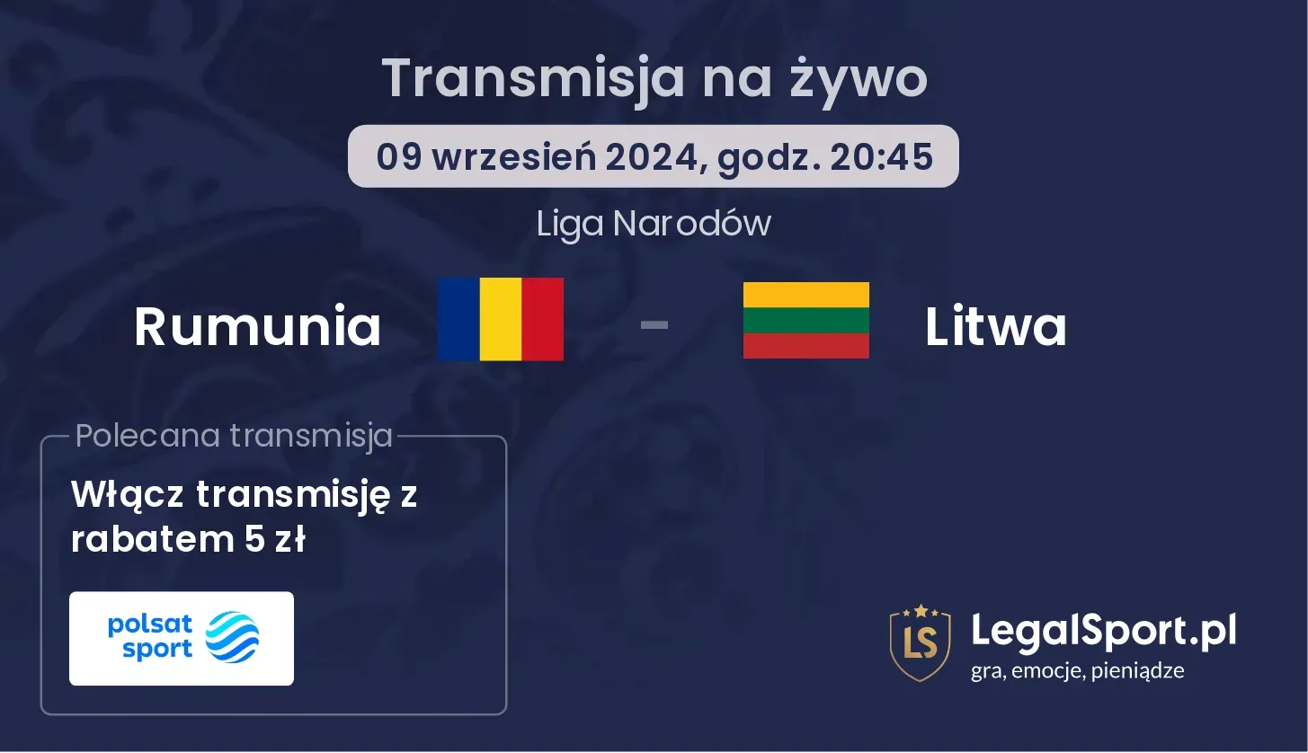 Rumunia - Litwa transmisja na żywo