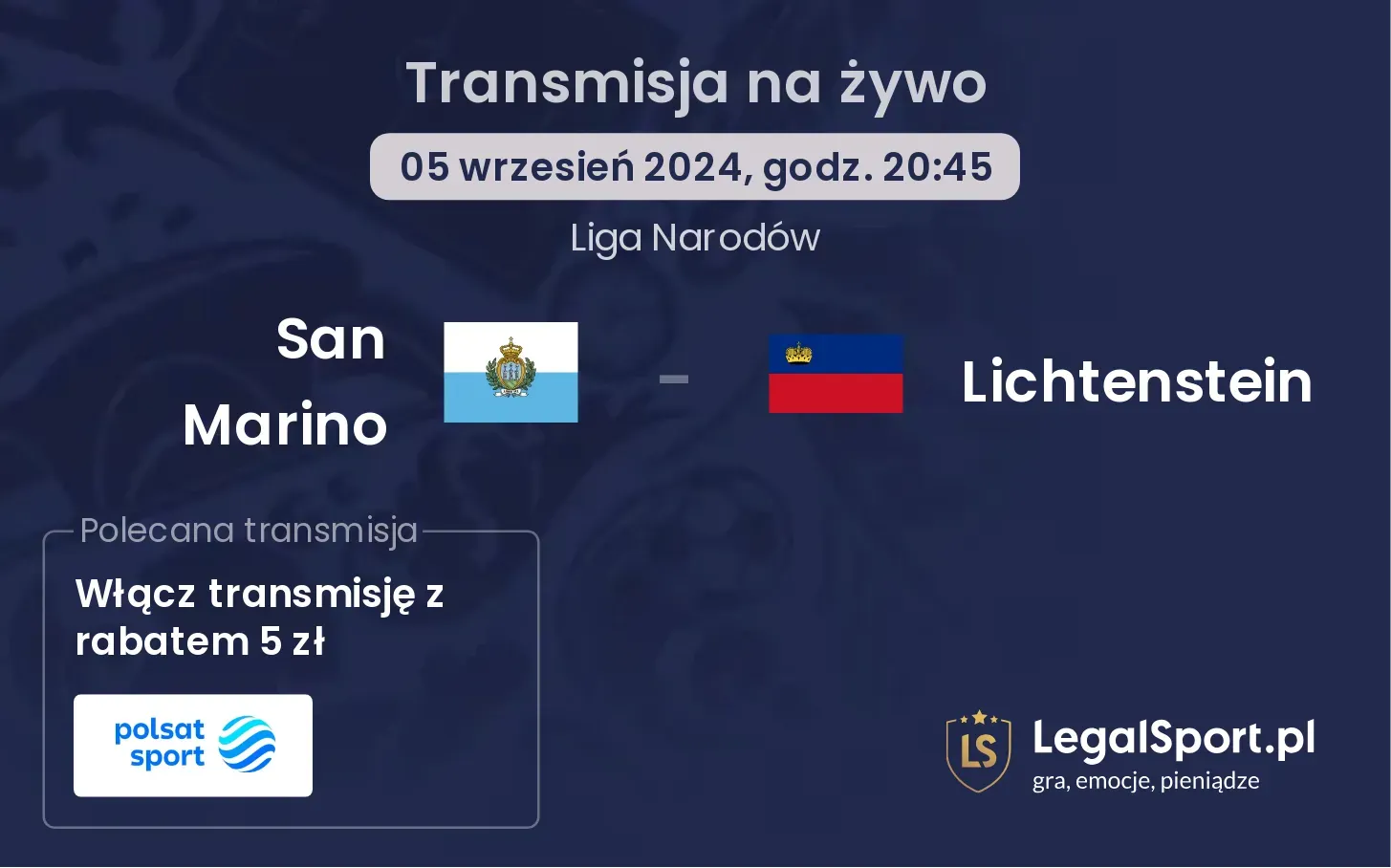 San Marino - Lichtenstein transmisja na żywo