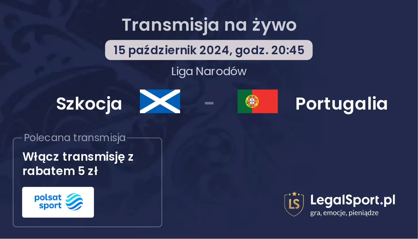 Szkocja - Portugalia transmisja na żywo