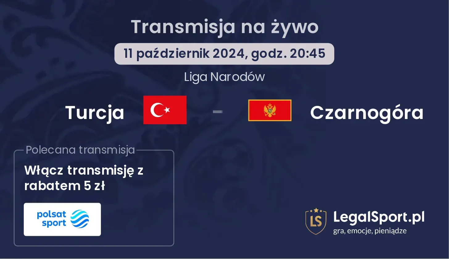 Turcja - Czarnogóra transmisja na żywo