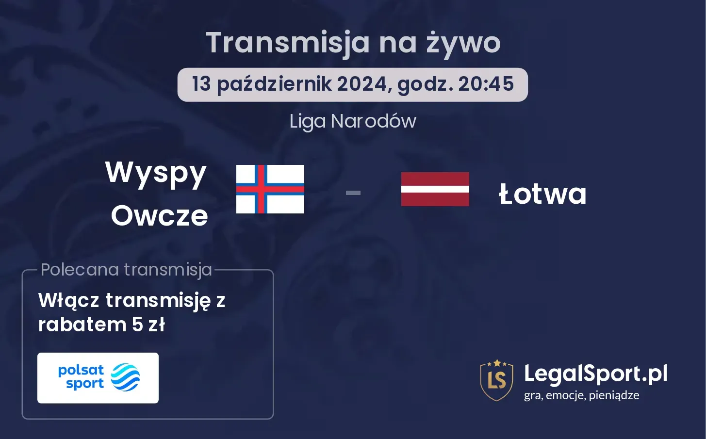 Wyspy Owcze - Łotwa transmisja na żywo