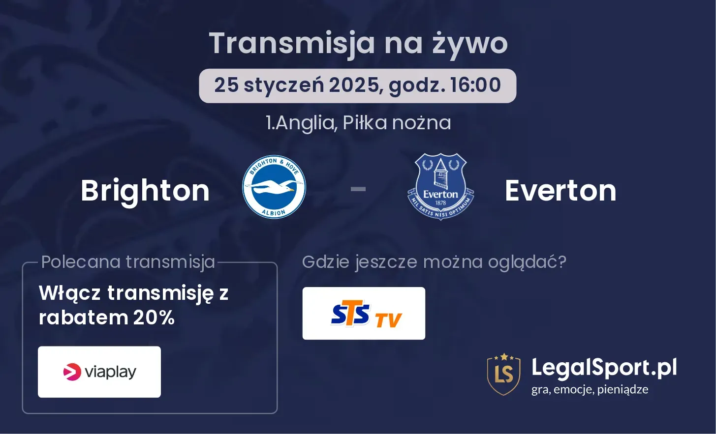 Everton - Brighton gdzie oglądać? (17.08, godz. 16:00)