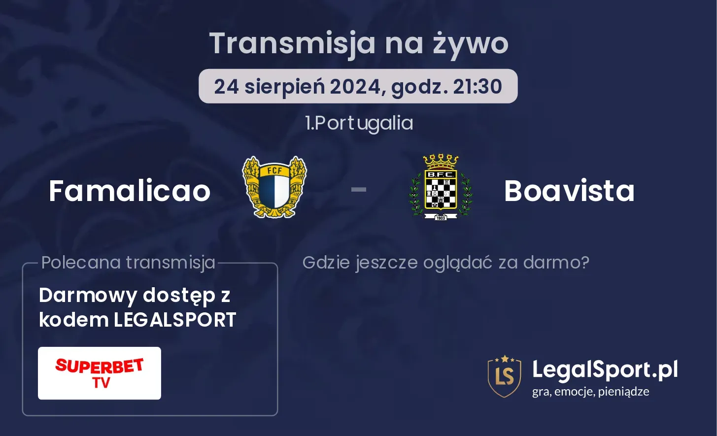 Famalicao - Boavista transmisja na żywo