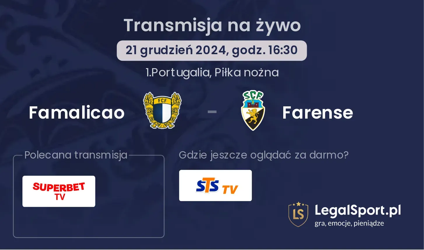 Famalicao - Farense transmisja na żywo