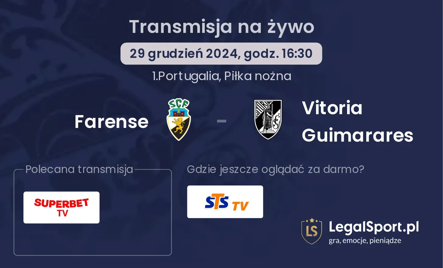 Farense - Vitoria Guimarares transmisja na żywo