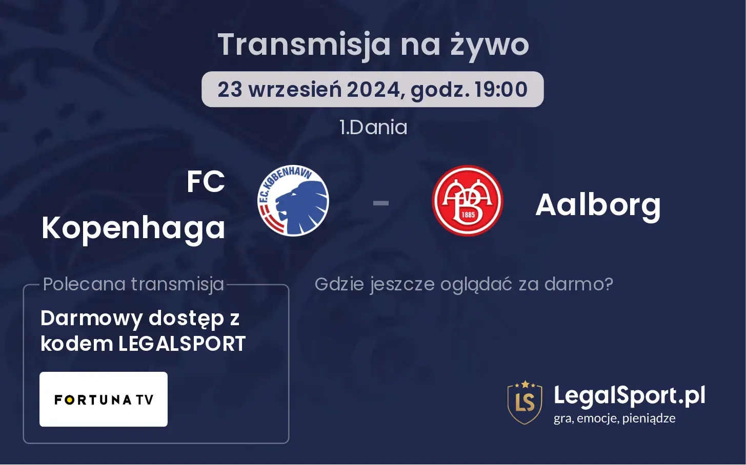 FC Kopenhaga - Aalborg transmisja na żywo