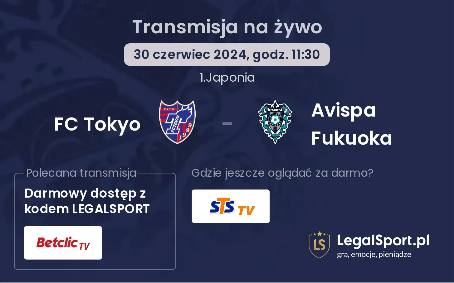 Avispa Fukuoka - FC Tokyo gdzie oglądać transmisję?