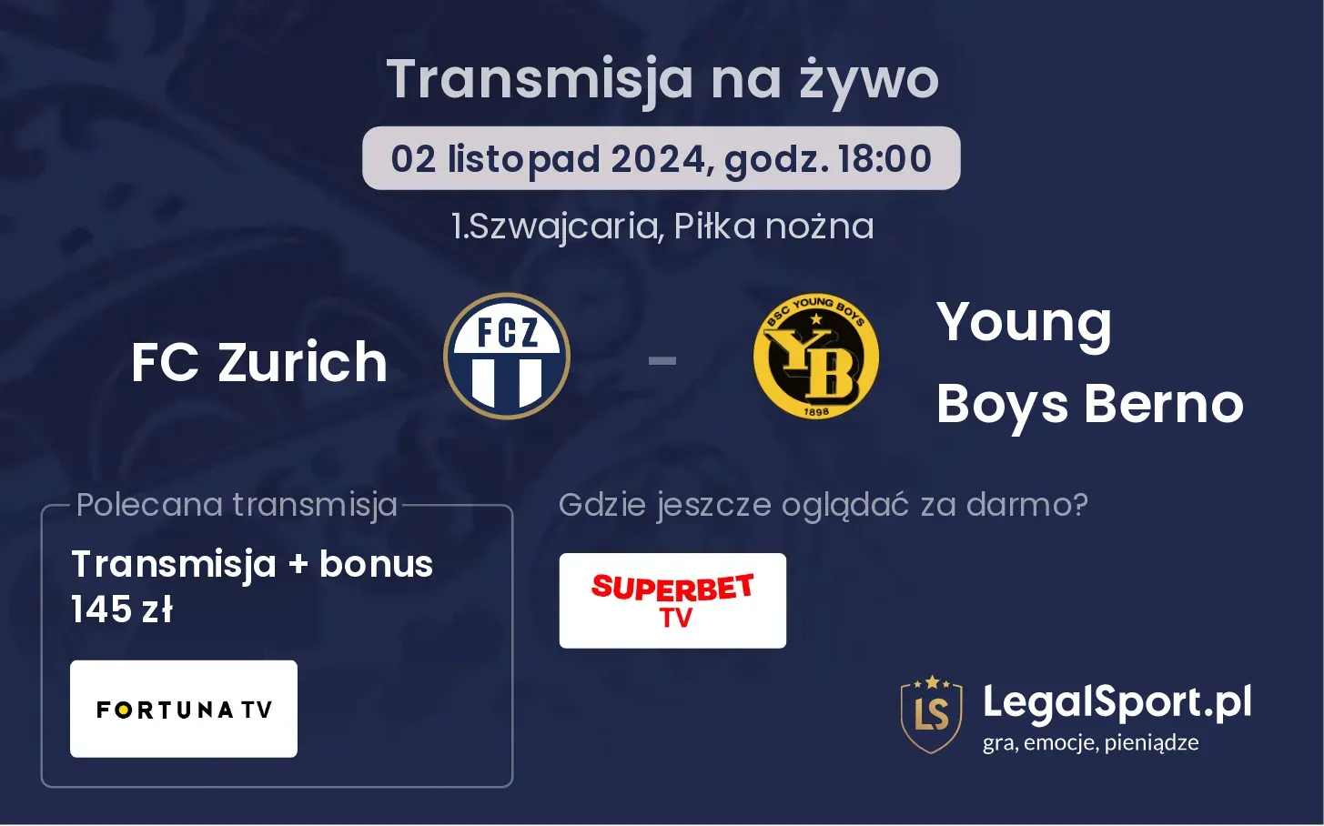 FC Zurich - Young Boys Berno transmisja na żywo