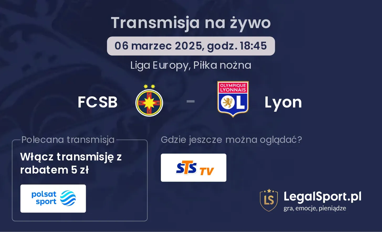 FCSB - Lyon transmisja na żywo