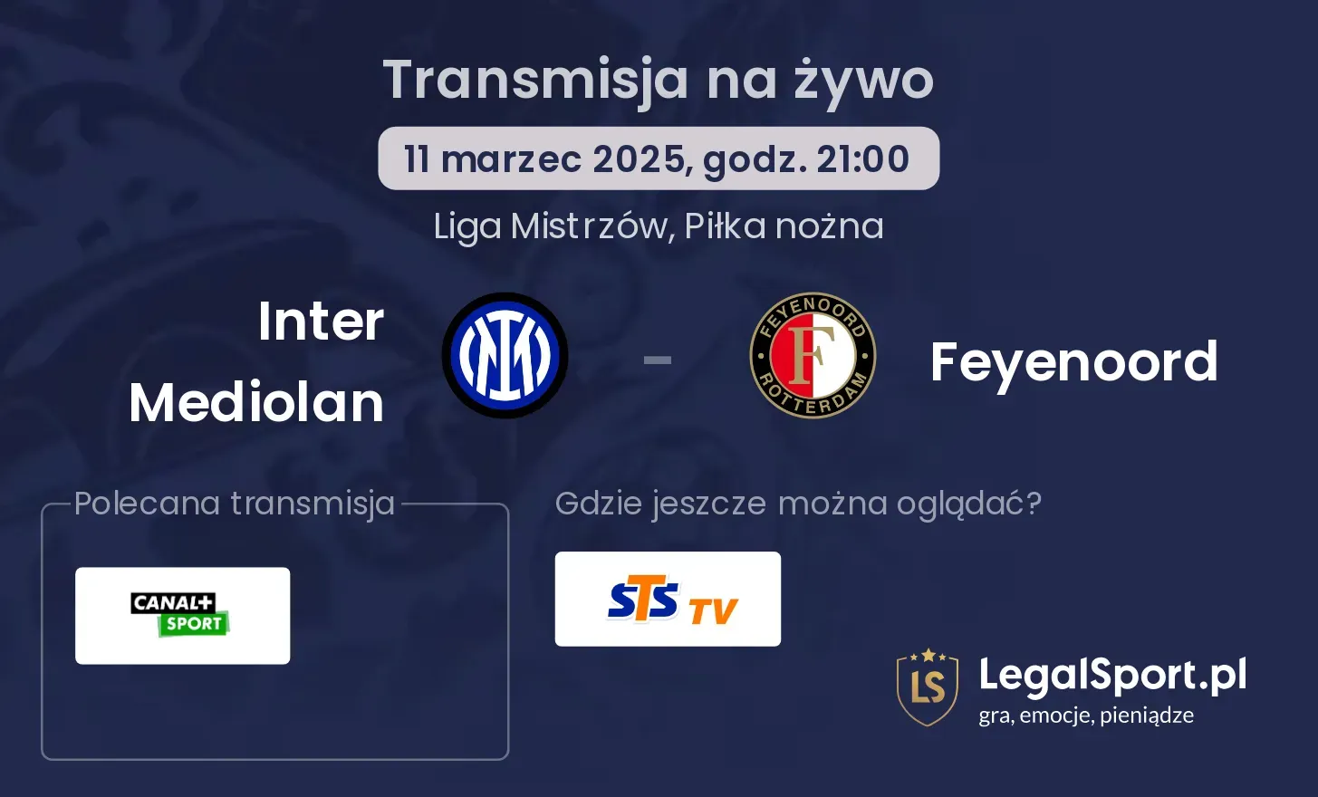 Inter Mediolan - Feyenoord gdzie oglądać?