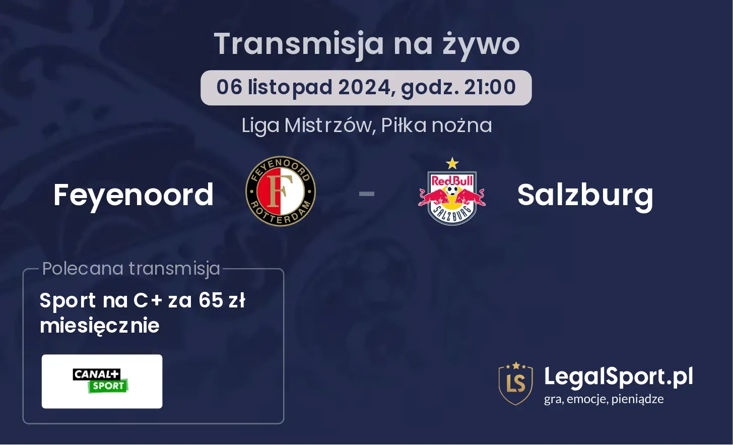 Feyenoord - Salzburg gdzie oglądać? 06.11, godz. 21:00