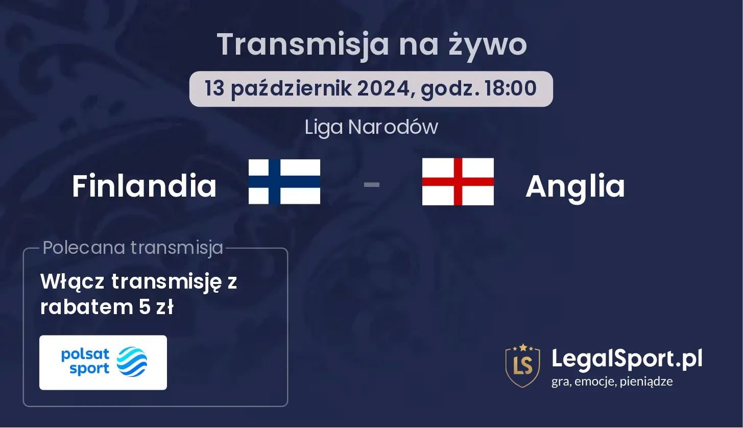 Finlandia - Anglia transmisja na żywo