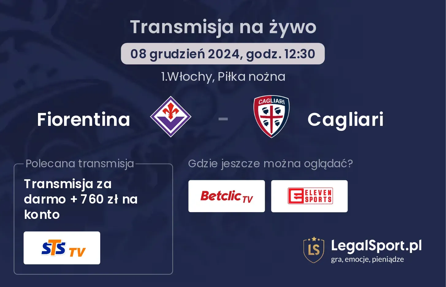 Fiorentina - Cagliari transmisja na żywo