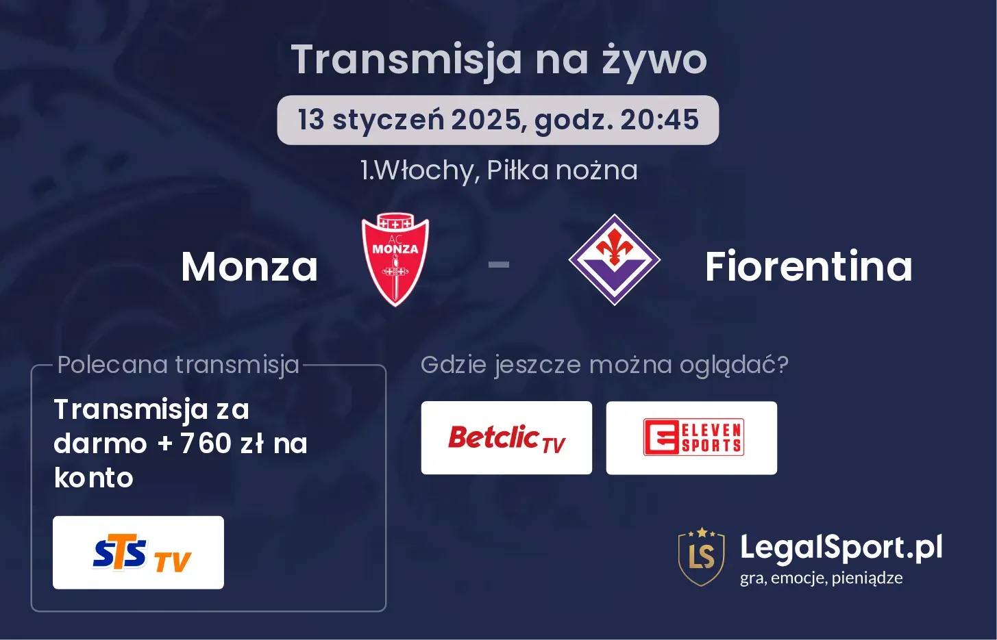 Monza - Fiorentina gdzie oglądać?