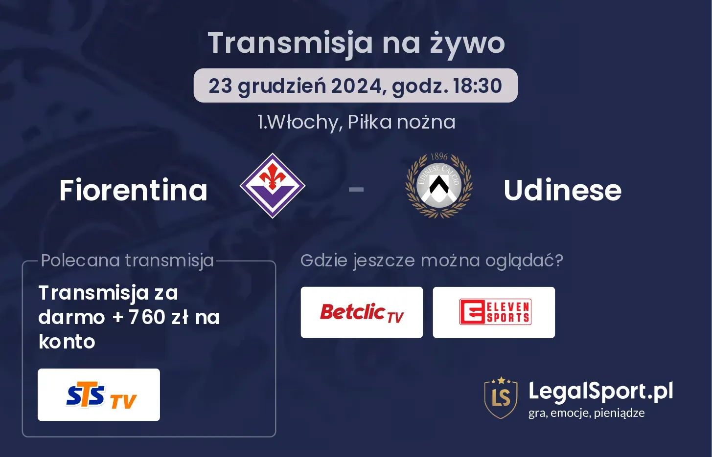 Fiorentina - Udinese transmisja na żywo