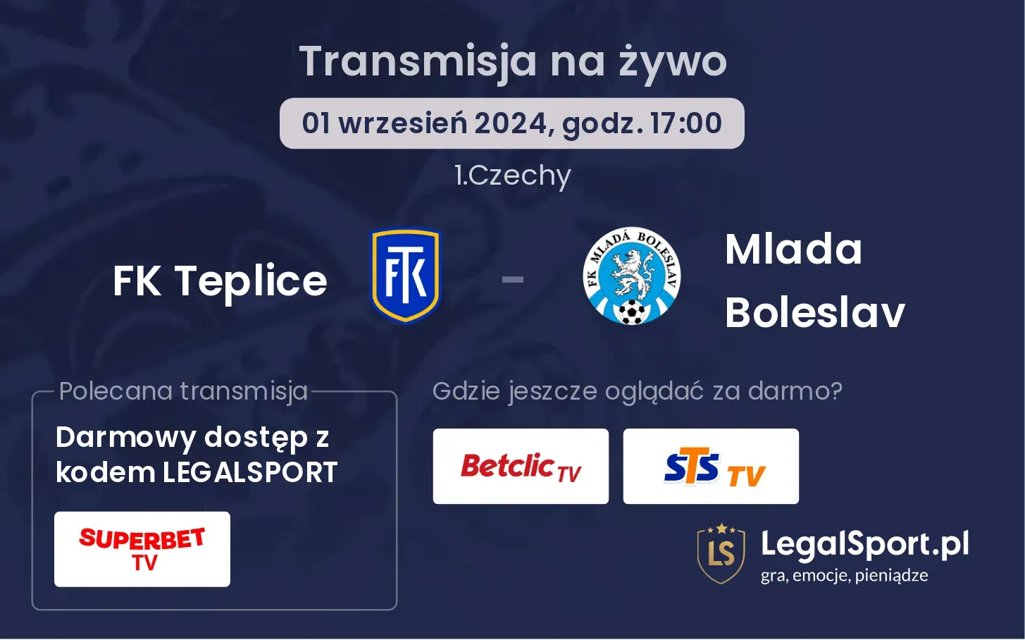 FK Teplice - Mlada Boleslav  transmisja na żywo