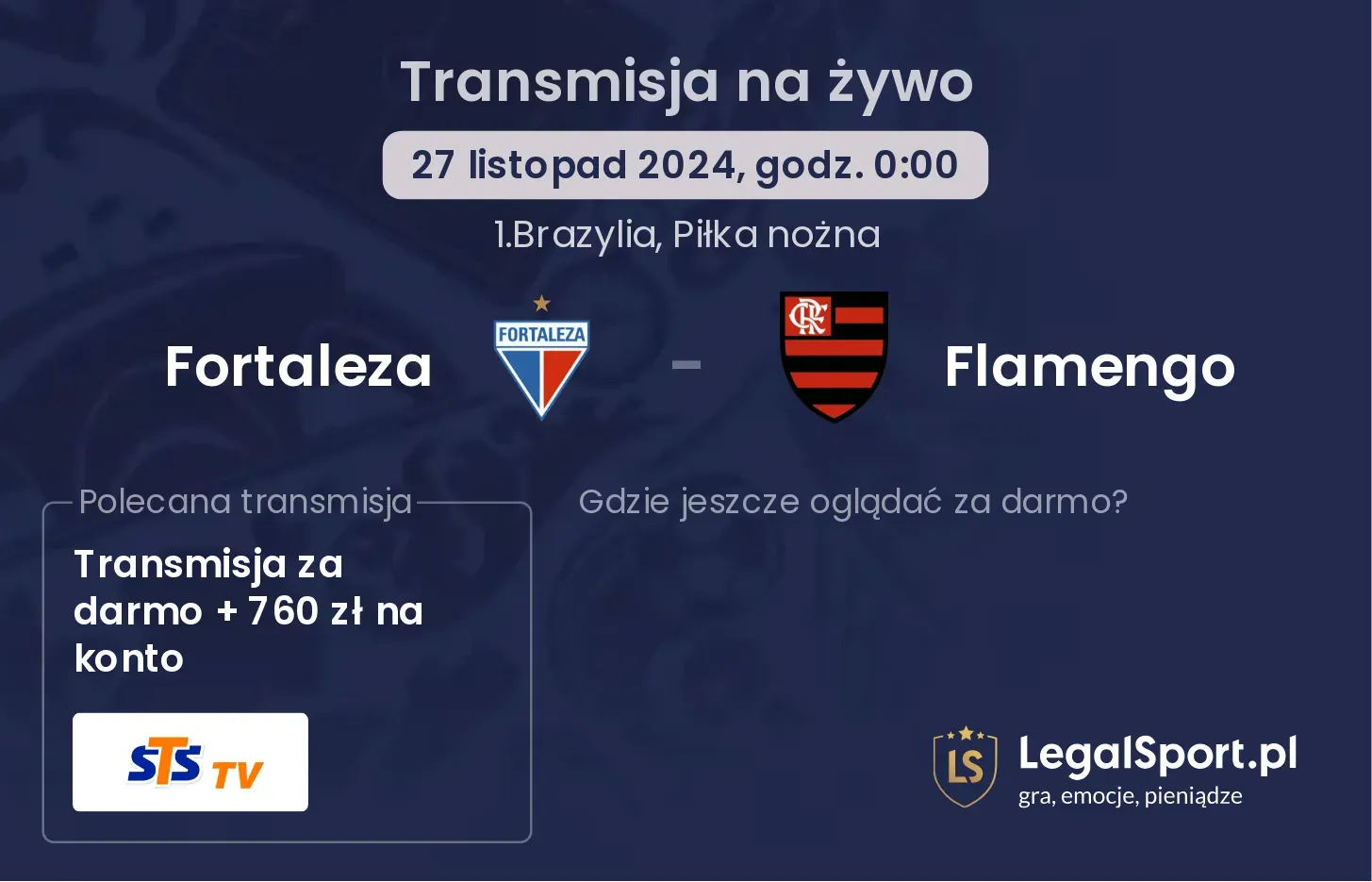 Flamengo - Fortaleza transmisja na żywo