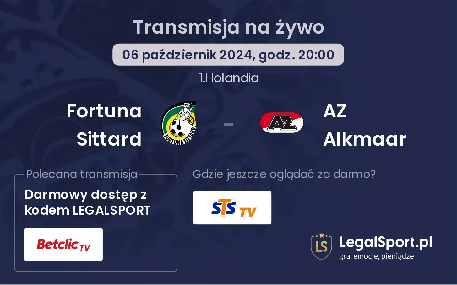 Fortuna Sittard - AZ Alkmaar gdzie oglądać? 06.10, godz. 20:00