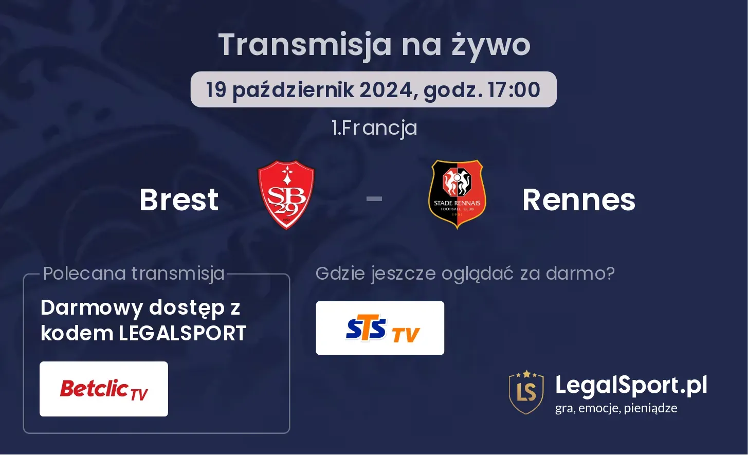 Brest - Rennes transmisja na żywo