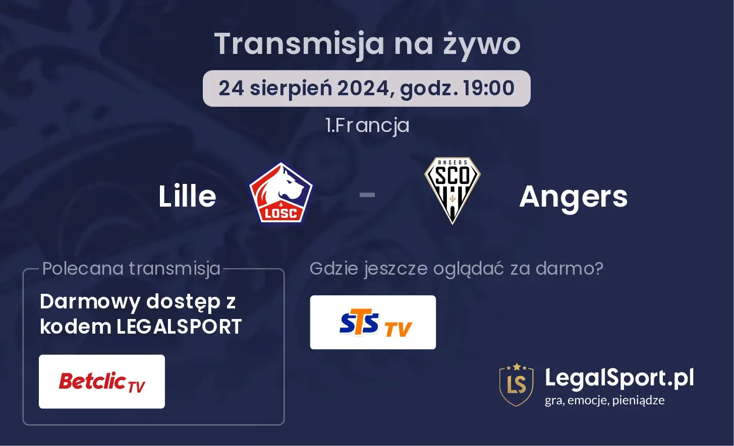 Lille - Angers transmisja na żywo