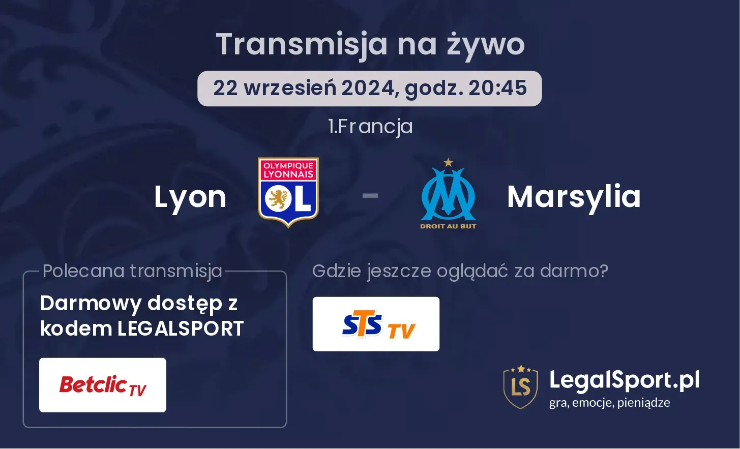 Lyon - Marsylia transmisja na żywo