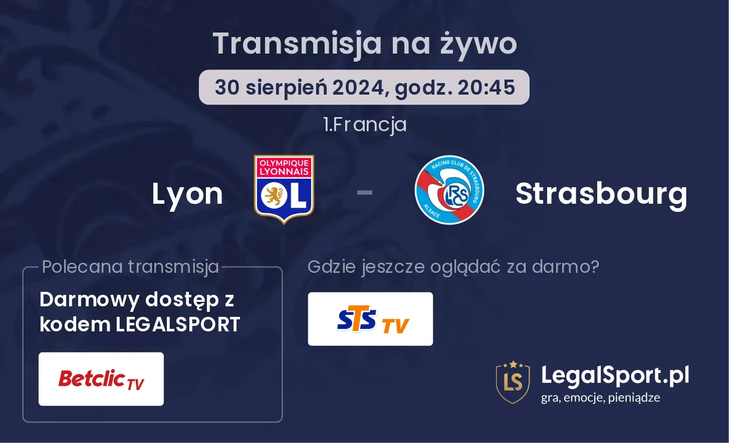 Lyon - Strasbourg transmisja na żywo