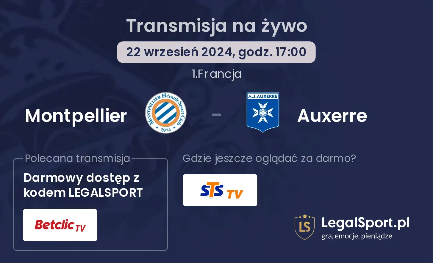 Montpellier - Auxerre transmisja na żywo