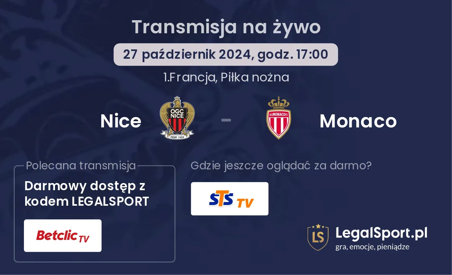 Nice - Monaco transmisja na żywo