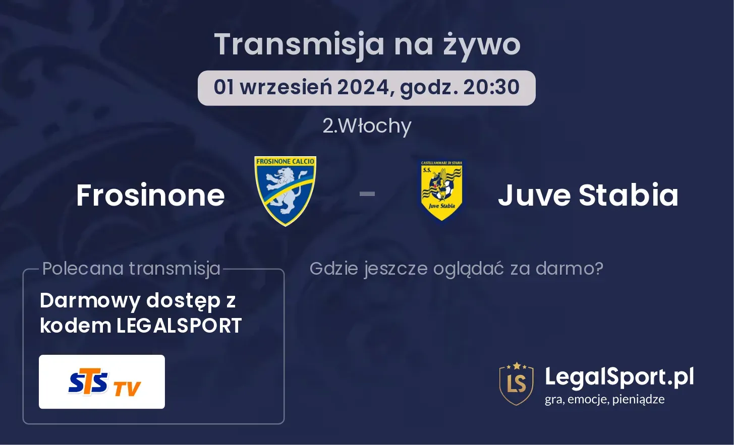 Frosinone - Juve Stabia transmisja na żywo