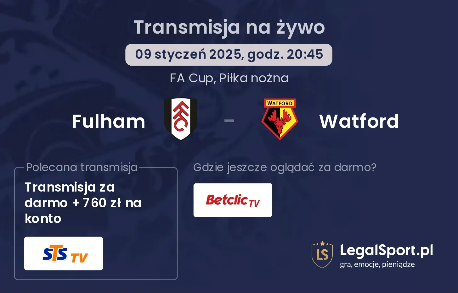 Fulham - Watford transmisja na żywo